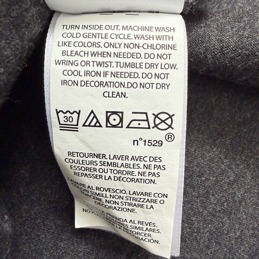 Polo Ralph Lauren Hoodie Men's Small Grey Charcoal Long Sleeve T-Shirt Pullover - Picture 8 of 11